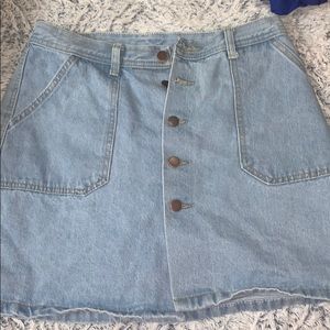 Denim A-Line Short Skirt